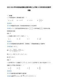 2023-2024学年河南省湘豫名校联考高二上学期10月阶段性考试数学试题含答案