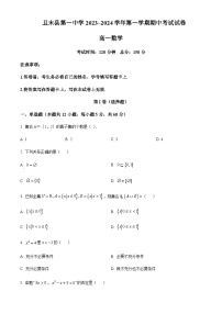 2023-2024学年新疆巴音郭楞蒙古自治州且末县第一中学高一上学期期中数学试题含答案