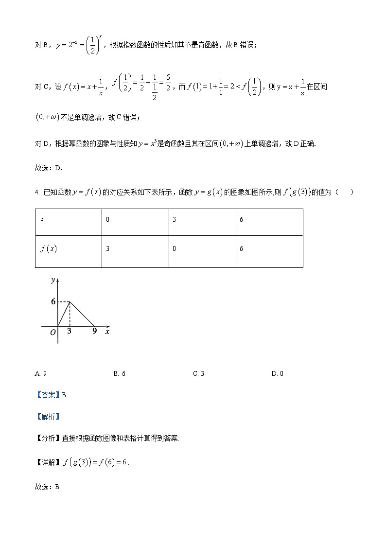 2023-2024学年北京市通州区高一上学期期中数学试题含答案03
