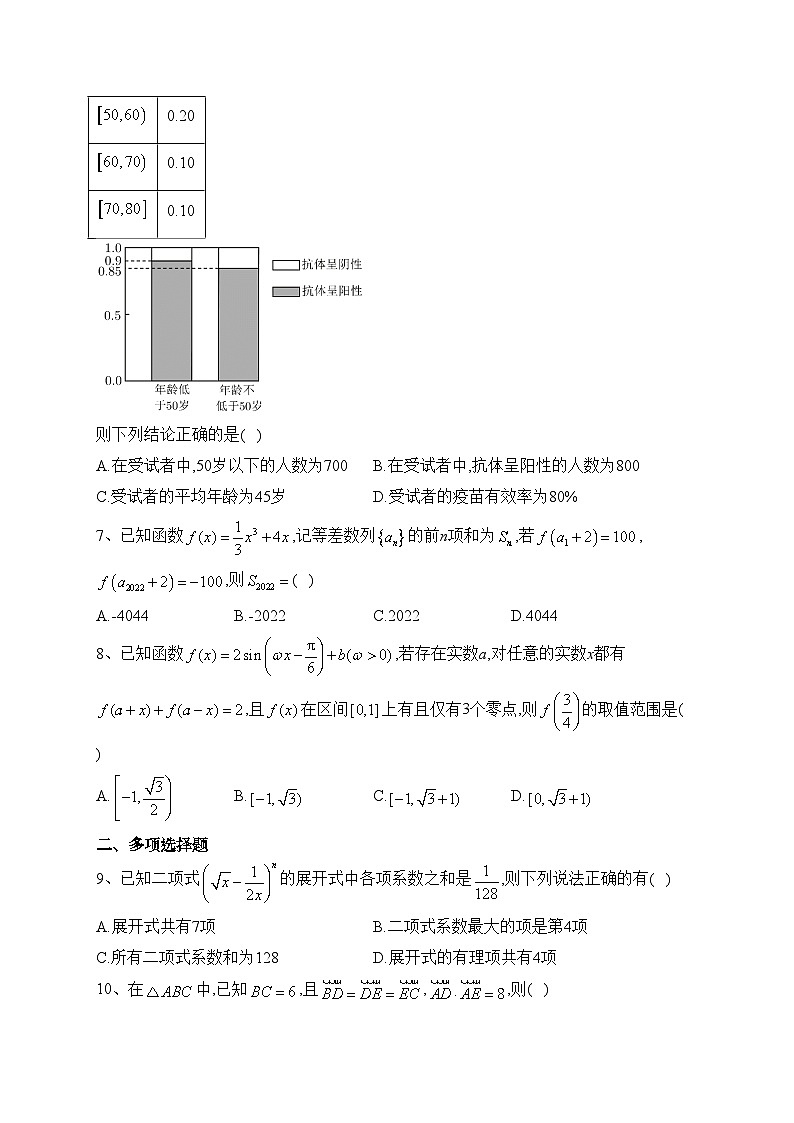 福建省龙岩市2022届高三第一次教学质量检测数学试题(含答案)02