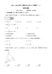 重庆市江北区第十八中学2023-2024学年高三数学上学期11月检测试卷（一）（Word版附解析）