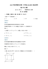 四川省南充市第一中学三校区2023-2024学年高二上学期期中联考数学试题（Word版附解析）
