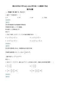 重庆市字水中学2023-2024学年高二上学期期中数学试题（Word版附解析）