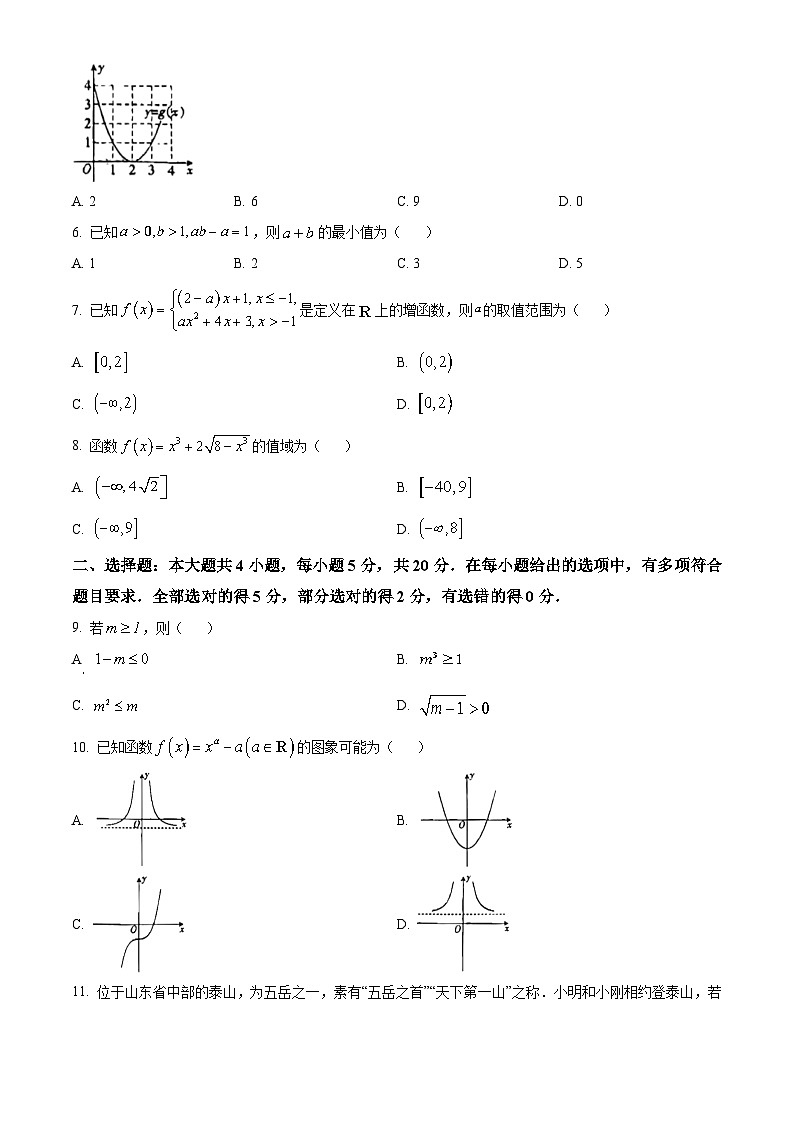 河北省沧衡八校联盟2023-2024学年高一上学期11月期中数学试题（Word版附解析）第2页