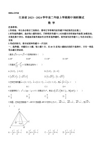 江西省部分学校2023-2024学年高二上学期11月期中调研数学试卷（Word版附解析）