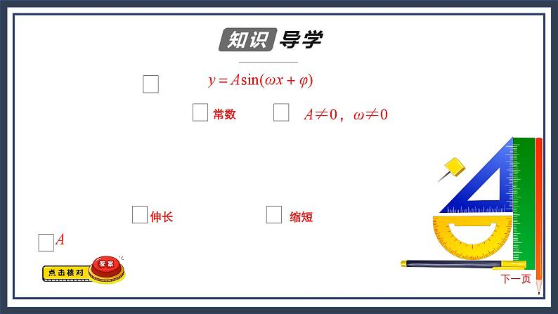 人教B版高中数学必修三7．3.2　第1课时　参数A，φ，ω的变化对函数图像、性质的影响 课件+同步分层练习（含答案）04