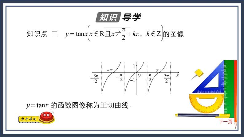 人教B版高中数学必修三7．3.4　正切函数的性质与图像 课件+同步分层练习（含答案）06