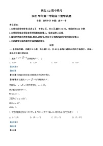 浙江省浙北G2联盟2023-2024学年高二上学期期中联考数学试题（Word版附解析）