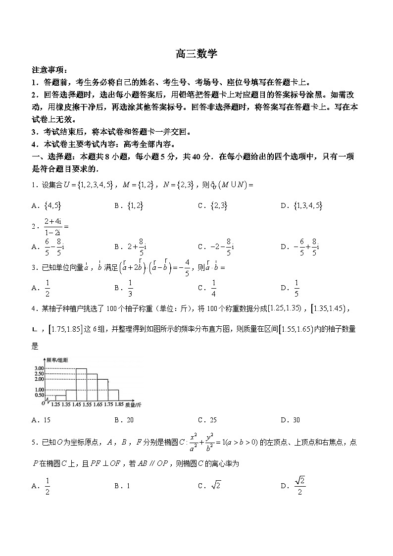 2024广东省部分学校高三上学期11月联考试题数学含解析01