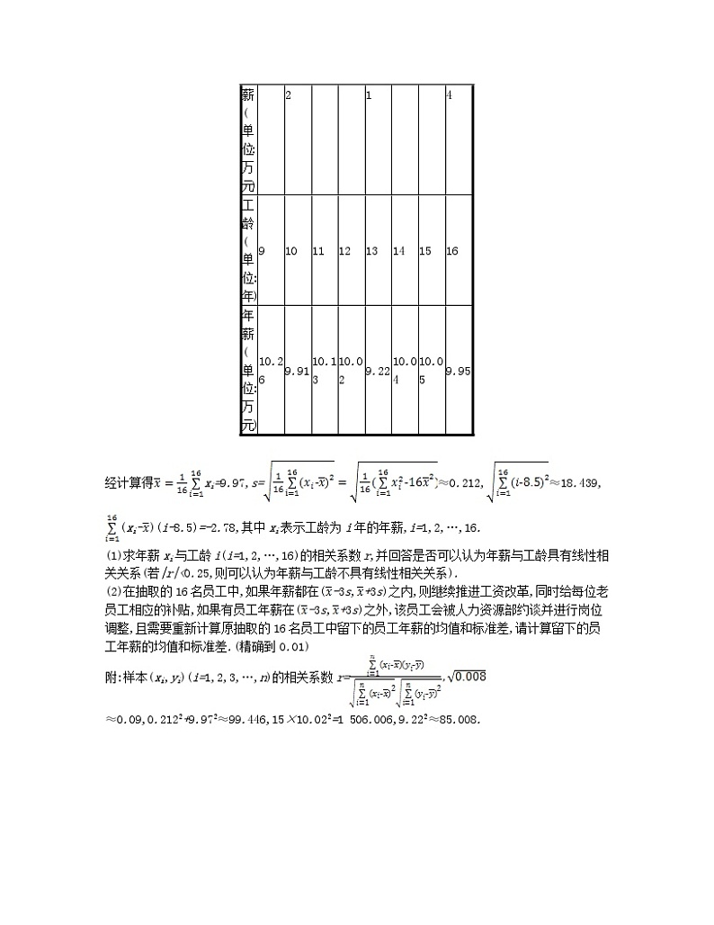 适用于老高考旧教材2024版高考数学二轮复习考点突破练10概率与统计的综合问题文（附解析）第3页