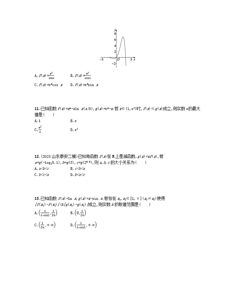 适用于老高考旧教材2024版高考数学二轮复习考点突破练17导数的简单应用文（附解析）第3页