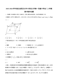 2023-2024学年湖北省武汉市华中师范大学第一附属中学高二上学期期中数学试题(含解析 )