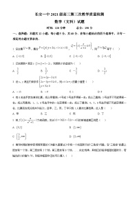陕西省西安市长安区第一中学2023-2024学年高三上学期第三次教学质量检测（期中）数学（文）试题