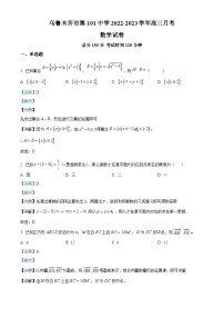 2023维吾尔自治区乌鲁木齐第101中学高三上学期11月月考数学试题含解析