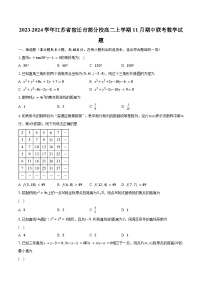 2023-2024学年江苏省宿迁市部分校高二上学期11月期中联考数学试题（含解析）