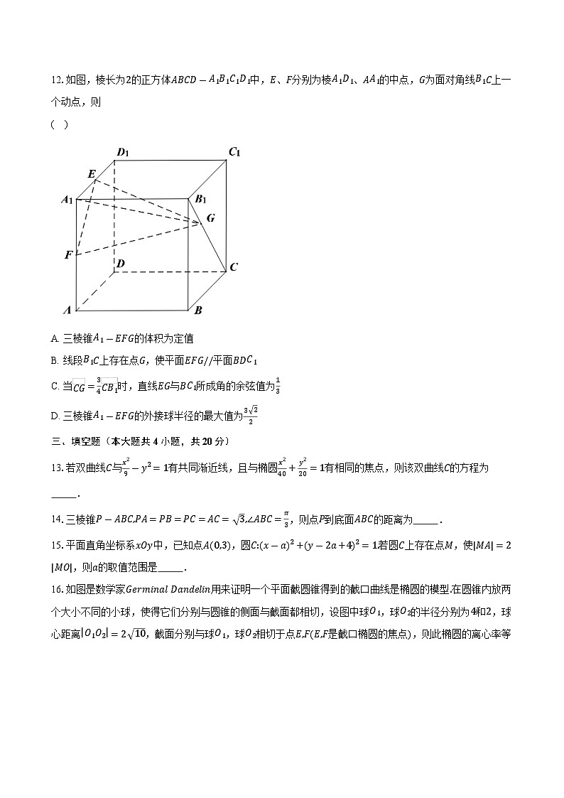 2023-2024学年福建省莆田第二中学、仙游第一中学高二上学期期中联考数学试题（含解析）第3页