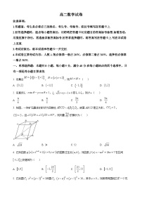 2024湖南部分校联考高二上学期期中考试数学试卷含解析