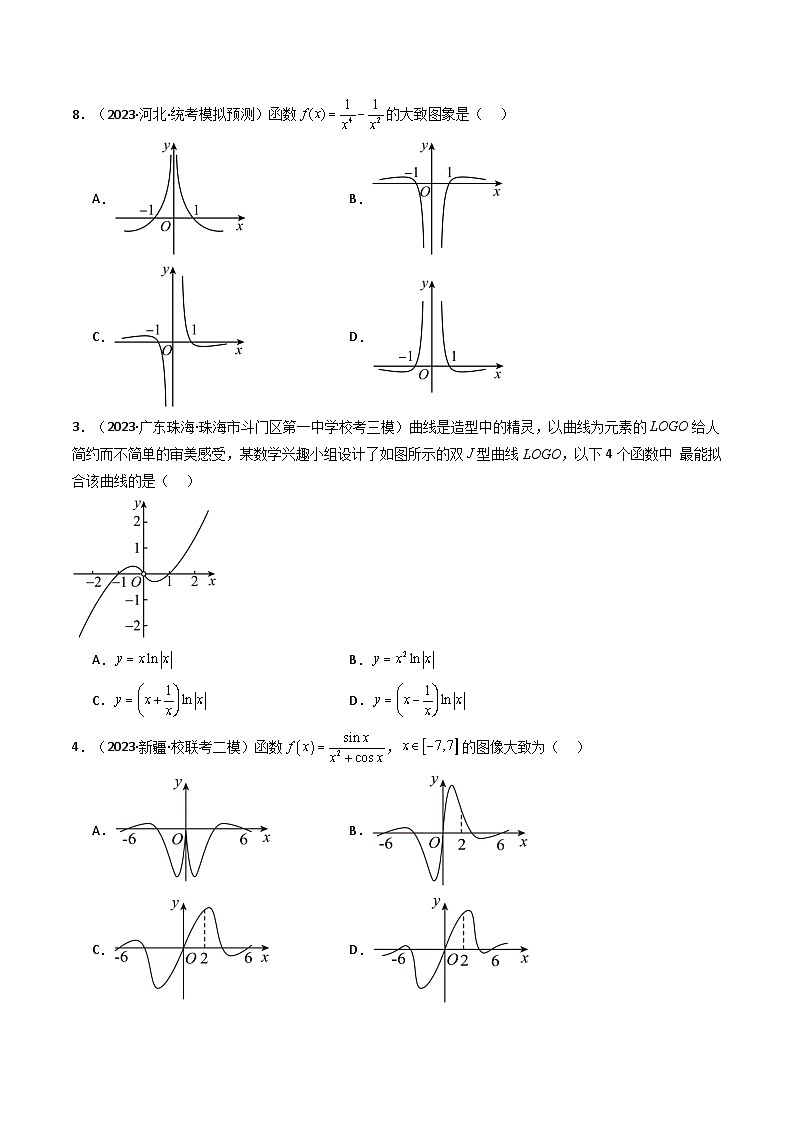 2024年高考数学第二轮复习 专题09 一元函数的导数及其应用（利用导数研究函数图象及性质，全题型压轴题）（学生版+教师版）02