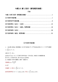 2024年高考数学第二轮复习 专题15 解三角形（解答题压轴题）（学生版+教师版）