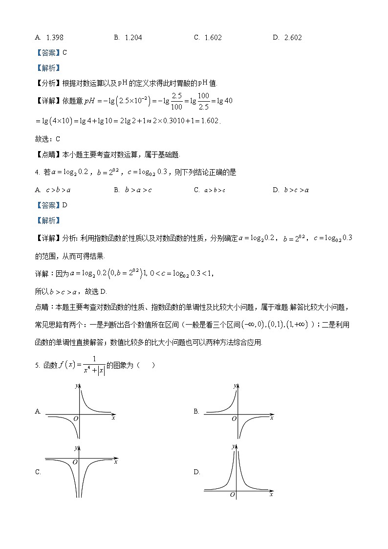 四川省泸州市合江县马街中学2024届高三一诊模拟数学试题（文）试题（Word版附解析）第2页