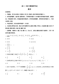 河北省廊坊市部分重点高中2023-2024学年高三上学期11月期中调研数学试题