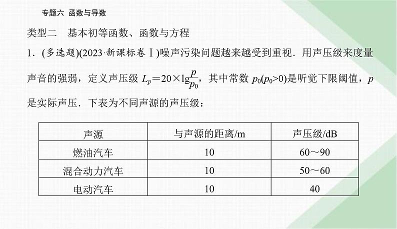 2024届高考数学二轮复习专题1函数的图象与性质课件第8页