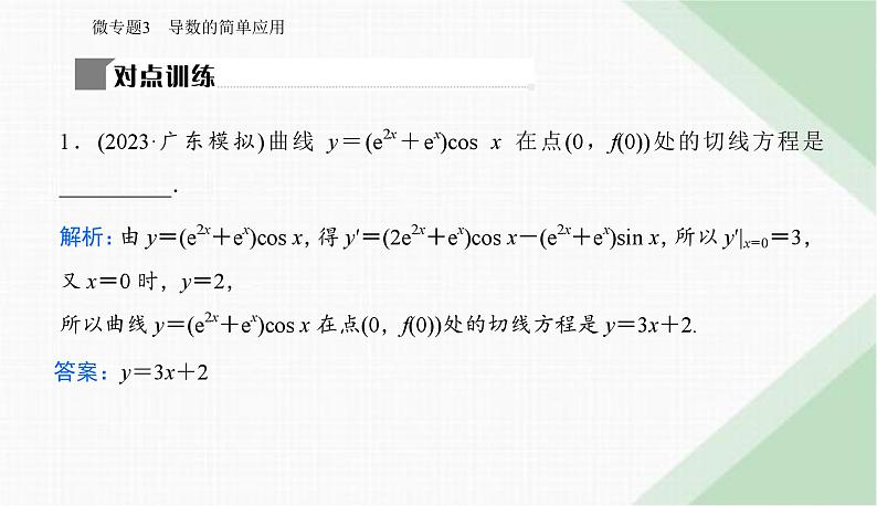 2024届高考数学二轮复习专题3导数的简单应用课件06