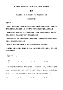 精品解析：华大新高考联盟2024届高三上学期11月教学质量测评（新教材卷）数学试题（原卷版）