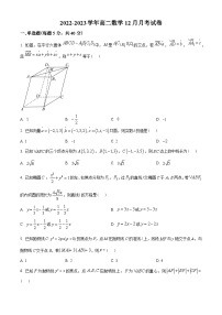 湖北省武汉市华中师范大学第一附属中学2022-2023学年高二上学期12 月月考数学试题（学生版）