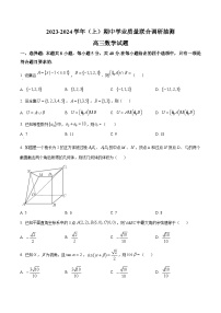 2024重庆市乌江新高考协作体高三上学期期中考试数学含解析