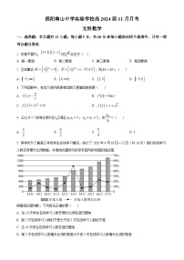 四川省绵阳市南山中学实验学校2024届高三（补习班）上学期11月月考数学（文）试题及参考答案