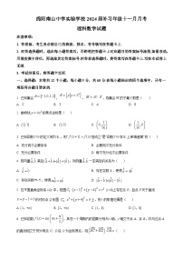 四川省绵阳市南山中学实验学校2024届高三（补习班）上学期11月月考数学（理）试题及参考答案