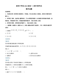 四川省遂宁市射洪中学2023-2024学年高一上学期11月期中考试数学试题（Word版附解析）