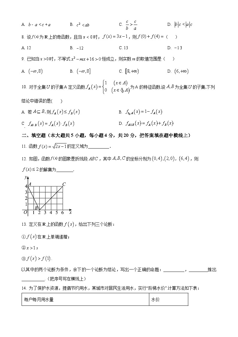 2024北京交通大学附中高一上学期期中考试数学含解析02