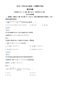 四川省兴文第二中学2023-2024学年高一上学期期中数学试题（Word版附解析）