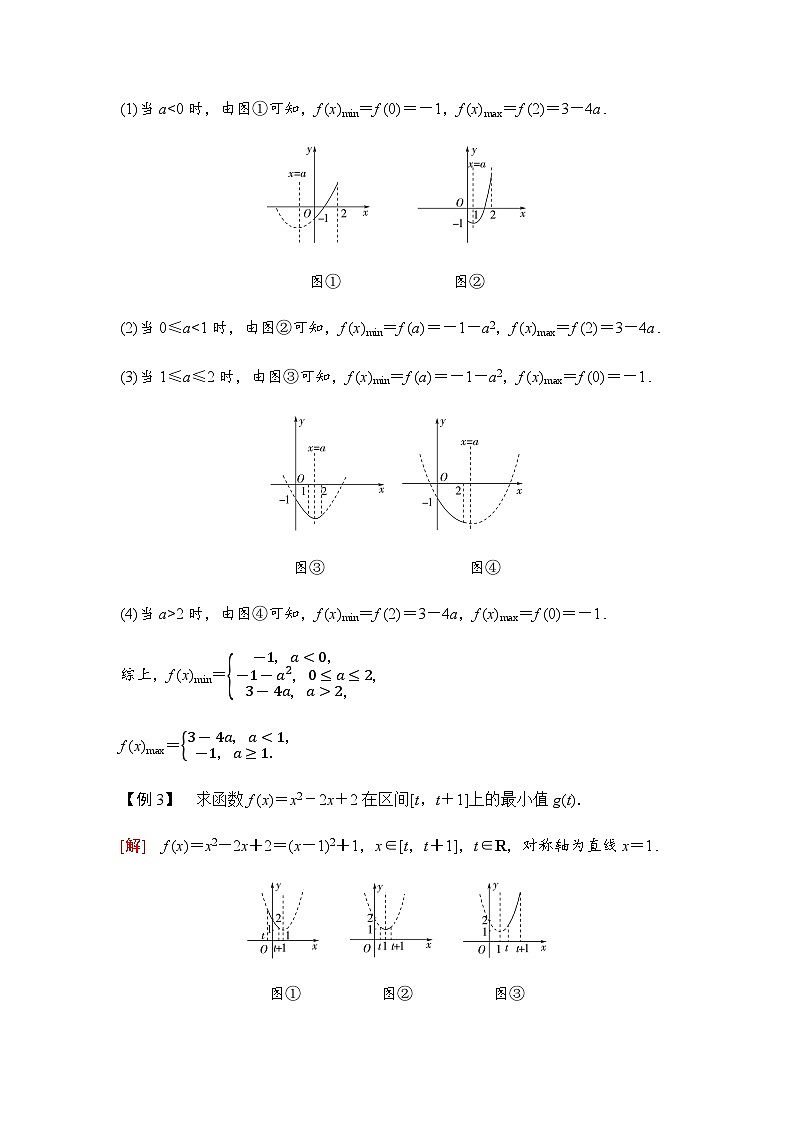 人教A版高中数学必修第一册第3章微专题1二次函数的最值问题课时学案第2页