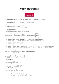 专题21 数列大题综合-备战2024年数学新高考一轮复习之专题知识归纳和题型技巧大综合