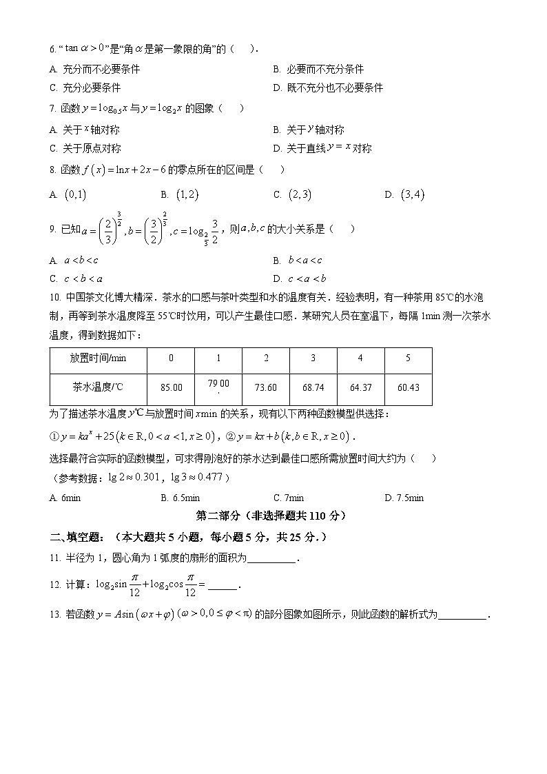 2023北京通州高一（上）期末考试数学试卷（教师版）02