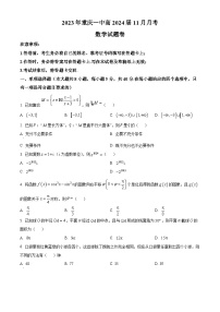 重庆市第一中学校2023-2024学年高三上学期11月月考数学试卷