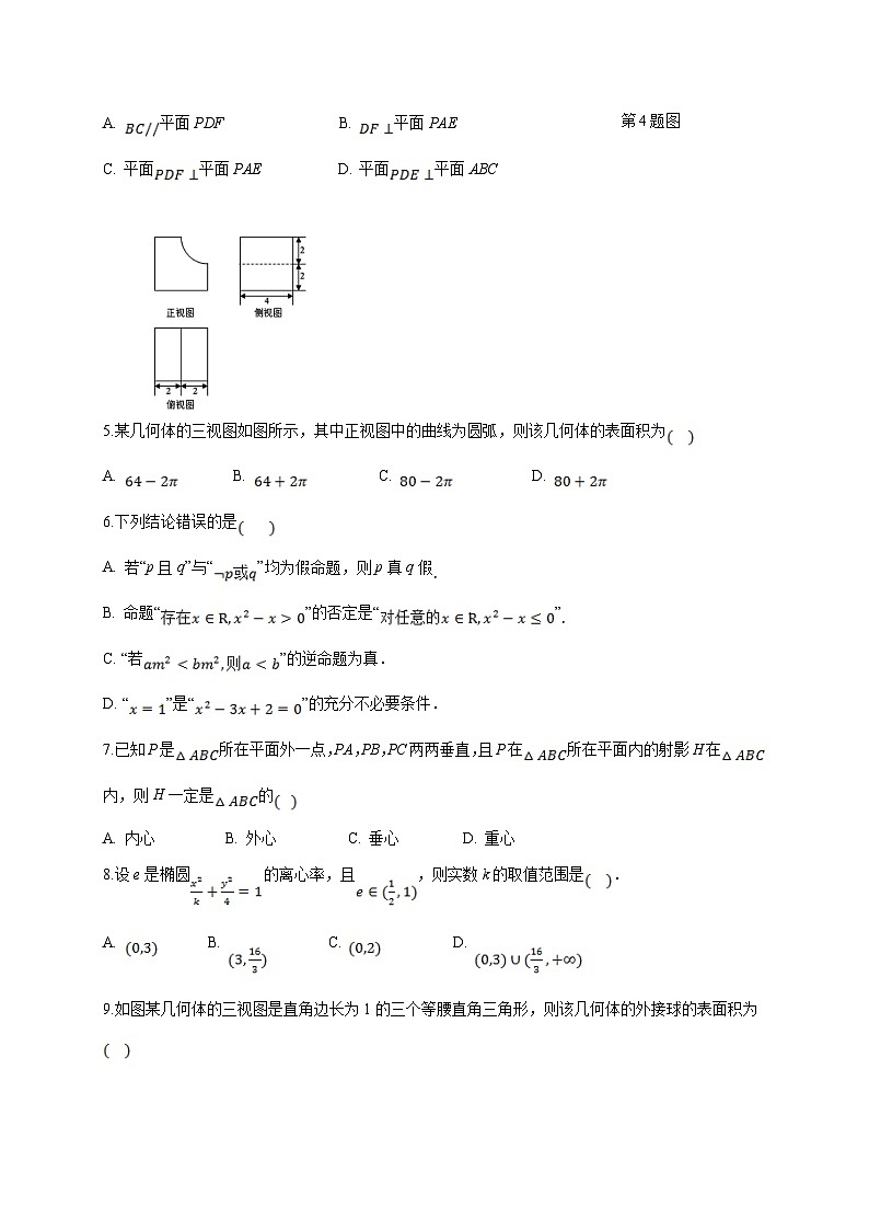 江西省赣州市重点高中2020-2021学年高二上学期期末考试 数学（理科）试题02