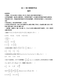 河北省廊坊市部分重点高中2024届高三上学期11月期中考试数学