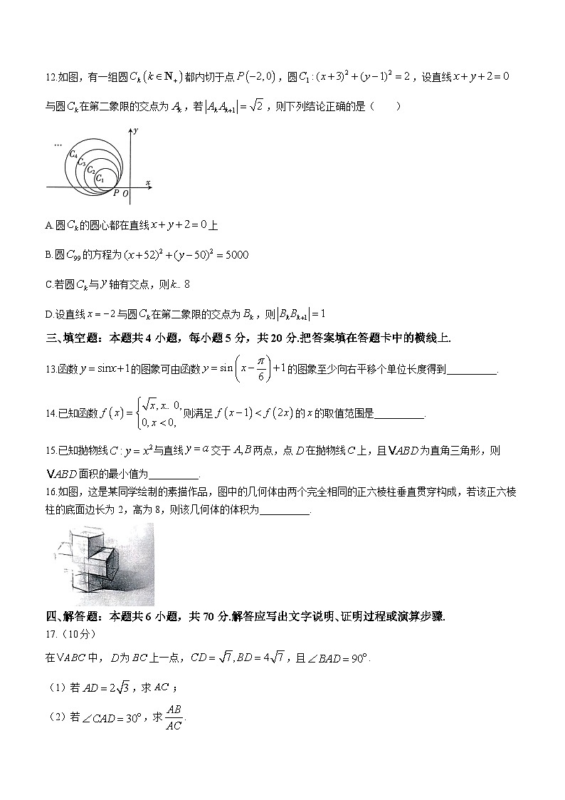 河北省廊坊市部分重点高中2024届高三上学期11月期中考试数学03