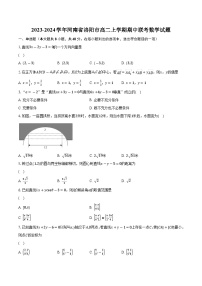 2023-2024学年河南省洛阳市高二上学期期中联考数学试题（含解析）