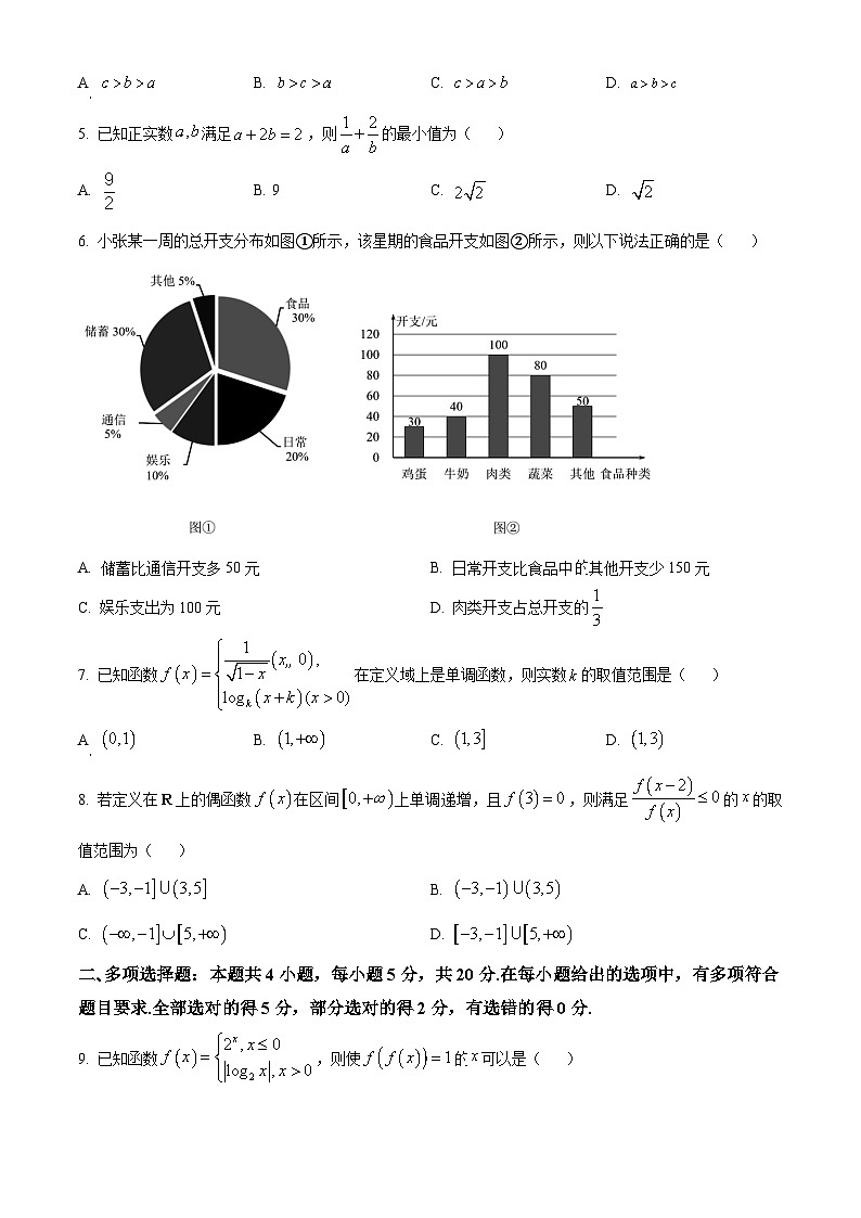 2022-2023辽宁省丹东市凤城市第一中学高一上学期期末数学试题（原卷版）第2页