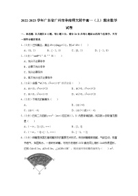 2022-2023学年广东省广州市华南师大附中高一（上）期末数学试卷