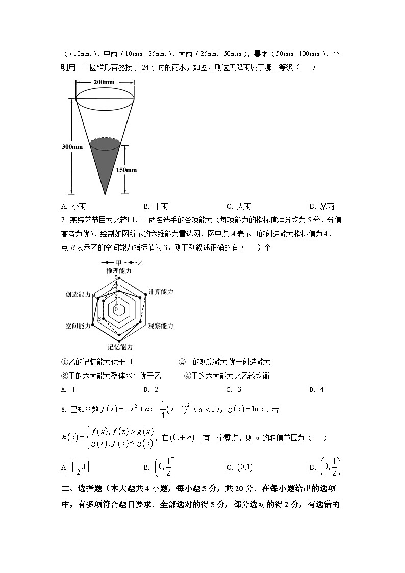 精品解析：湖南省长沙市第一中学2021-2022学年高一下学期期末数学试题（原卷版）第2页