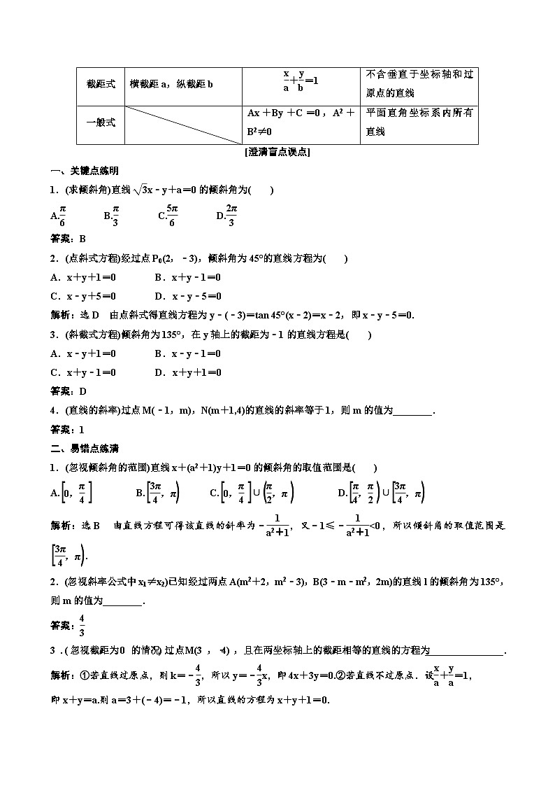 2023-2024年新高考数学一轮复习培优教案8.1《直线的倾斜角与斜率、直线的方程》 (2份打包，原卷版+教师版)02