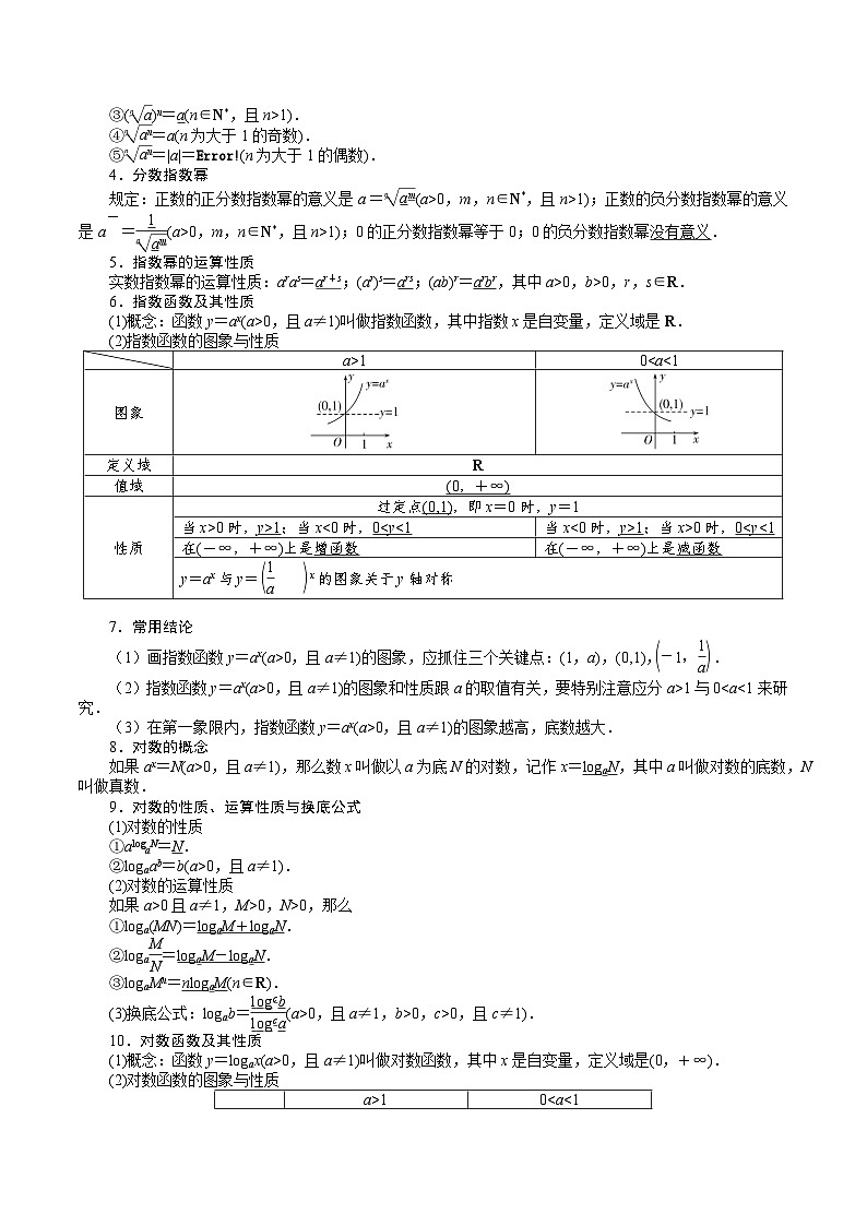 【学考复习】2024年高中数学学业水平考试（江苏专用）04第四章 幂函数与二次函数、指数与指数函数、对数与对数函数-讲义02
