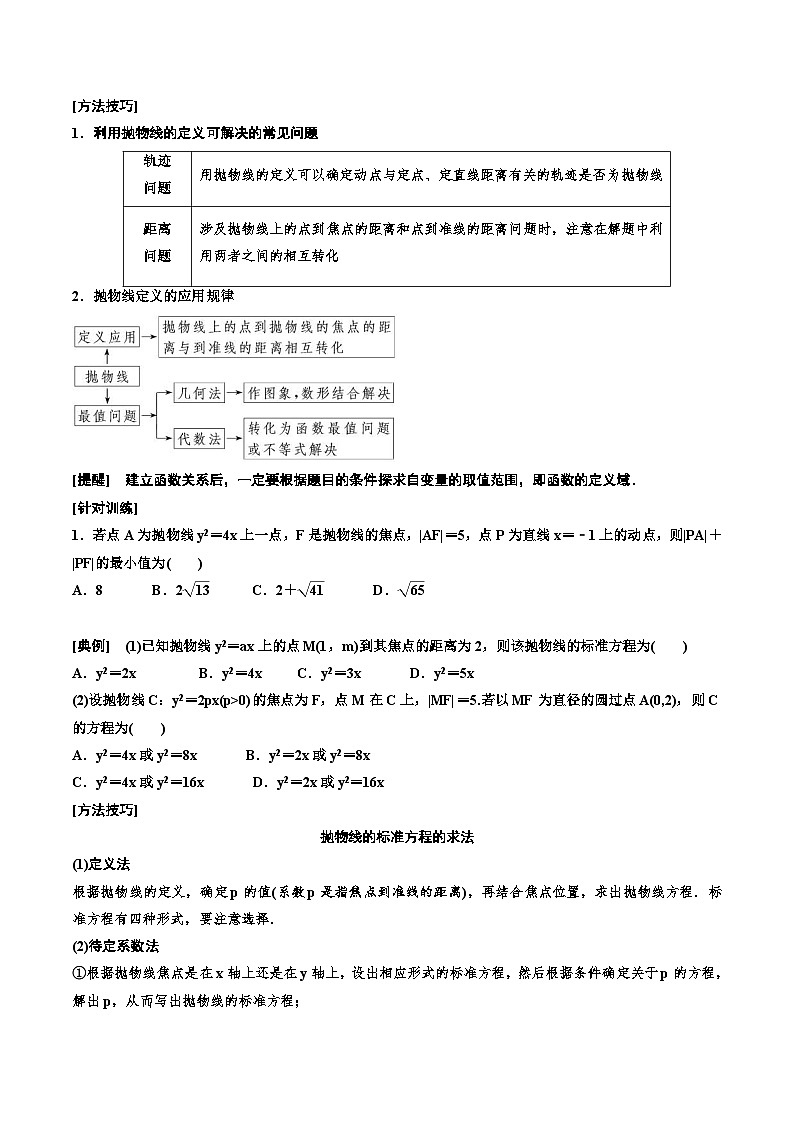 （小白高考）新高考数学(零基础)一轮复习教案8.6《抛物线》 (2份打包，原卷版+教师版)03