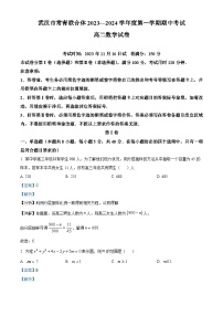 湖北省武汉市常青联合体2023-2024学年高二上学期期中联考数学试题（Word版附解析）